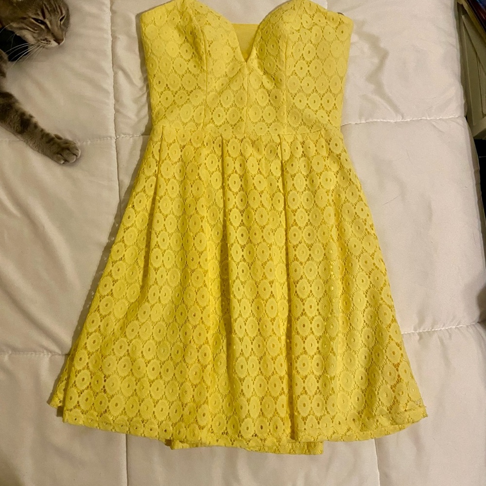 B Darlin Lemon Yellow Dress